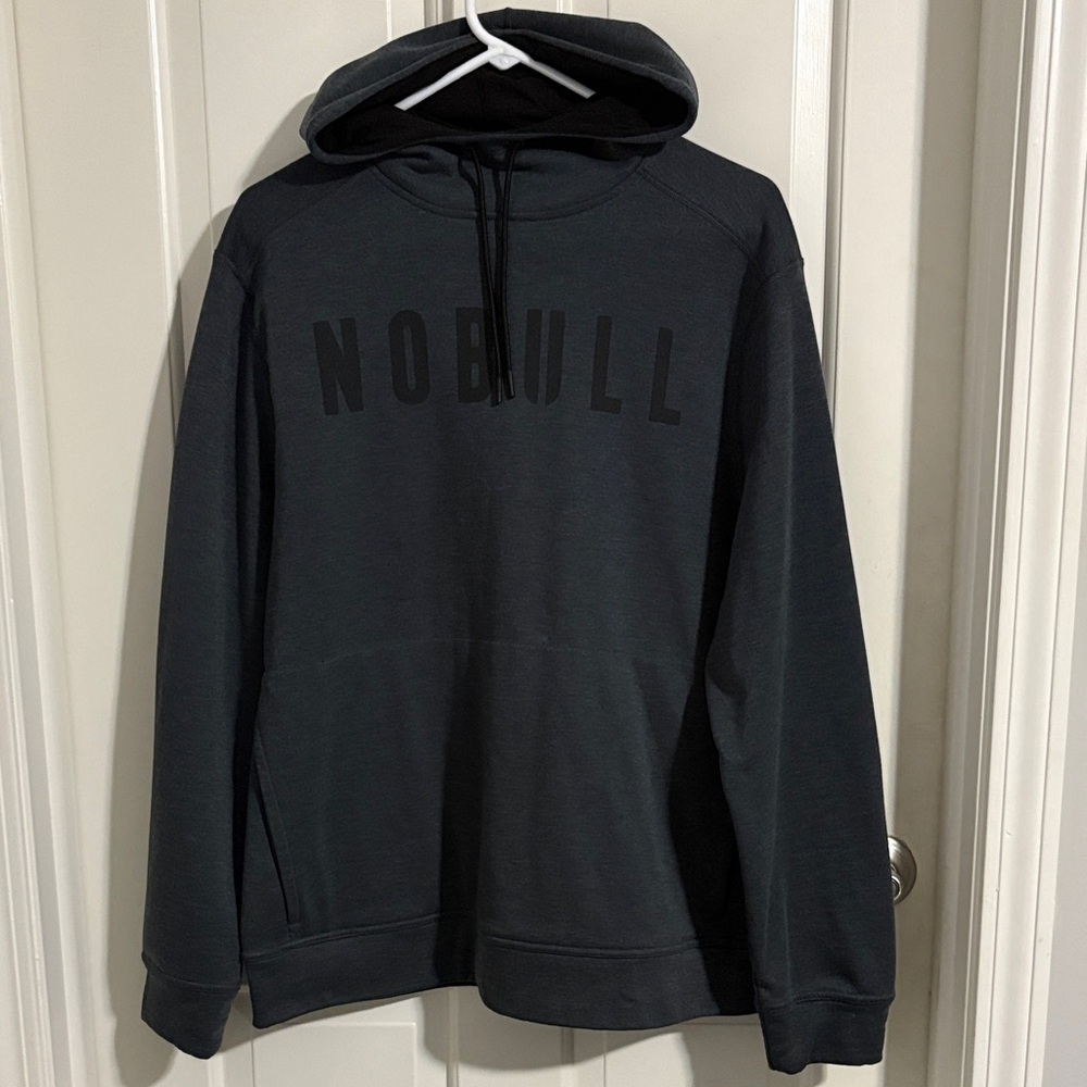 NOBULL Men's Charcoal Blue Hoodie size Large